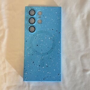 550 | Samsung Galaxy MagSafe Compatible Blue Paint Splatter Soft TPU Case